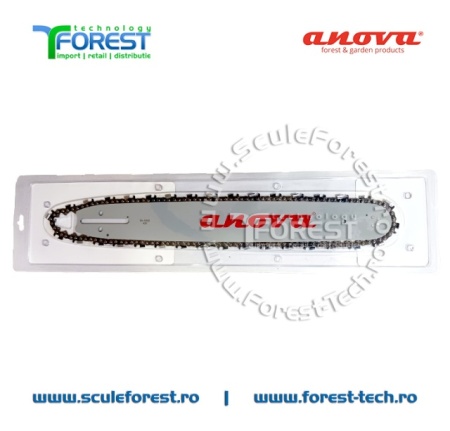 Pachet Anova sina 18" (45cm) pas 3/8" canal 1.5mm + 1 lant 34 dinti pas 3/8" canal 1.5 mm - Img 5