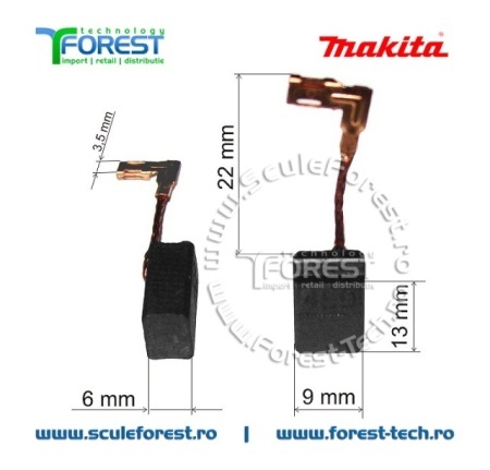 Perii colectoare (carbune) originale Makita CB459 - Img 3