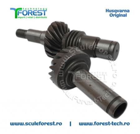 Set original pinioane angrenaj unghiular (reductor) motocoasa Husqvarna 128LDx, 327P5, 323P4, 325P5X, 525P4S - Img 2