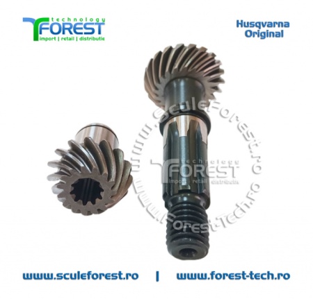 Set original pinioane angrenaj unghiular (reductor) motocoasa Husqvarna 343R, 345RX, 545RX, 545RXT - Img 3