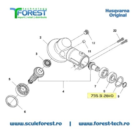 Siguranta originala la angrenaj unghiular motocoasa Husqvarna 135R, 235R, 333R, 535RX - Img 3