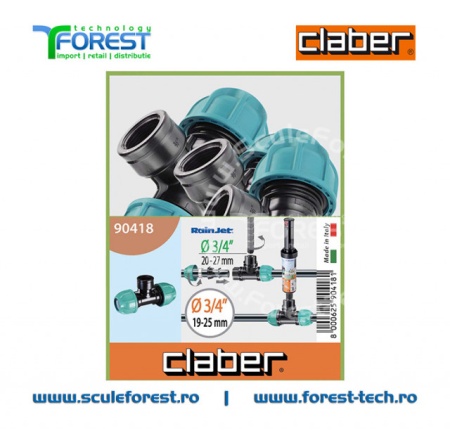 Teu Claber Ø3/4" cu mufa filetata F de Ø3/4" - Img 5