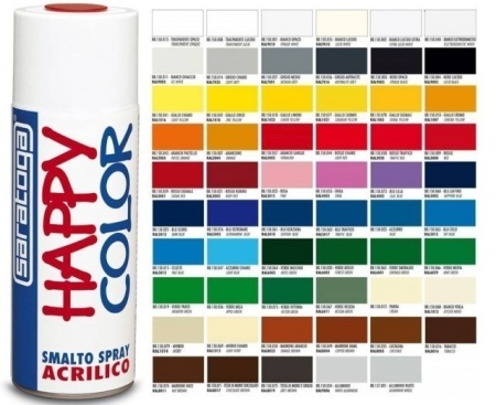 Vopsea spray "HAPPY COLOR" acrilic GRI ALBASTRUI RAL 7031 400ml - Img 5