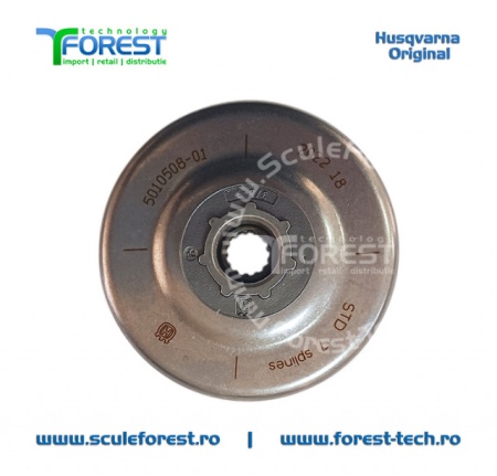 Carcasa ambreiaj originala pentru drujba Husqvarna 565, 572XP cu sproket si rulment pas .3/8" - Img 4