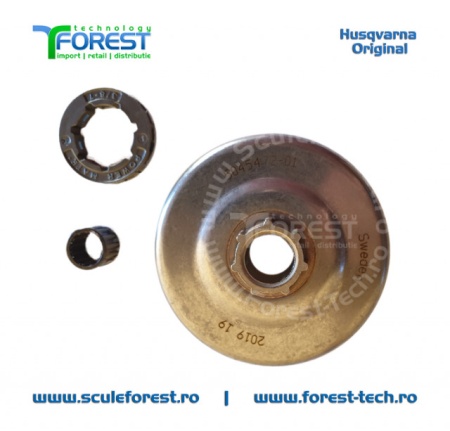 Carcasa ambreiaj originala pentru drujba Husqvarna 570, 575XP, 576XP cu sproket si rulment pas .3/8" - Img 2