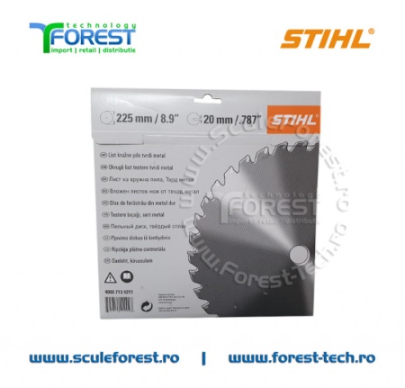 Disc motocoasa Stihl, arbusti 225mm 36dinti, metal dur - Img 6