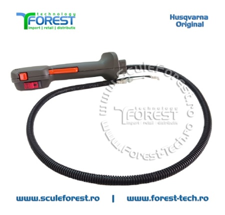 Maner acceleratie complet original cu cabluri pentru motocoasa Husqvarna 333R MarkII - Img 5