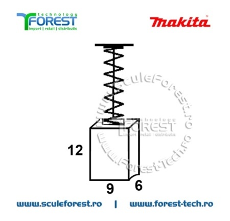 Perii colectoare (carbune) originale Makita CB411 - Img 3