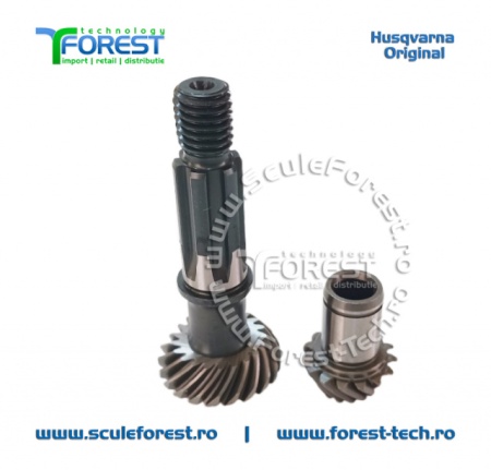 Set original pinioane angrenaj unghiular (reductor) motocoasa Husqvarna 343R, 345RX, 545RX, 545RXT - Img 4