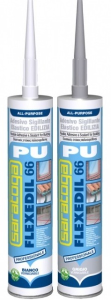 Adeziv sigilant elastic GRI pentru constructii FLEXEDIL 66 - 300ml - Img 2