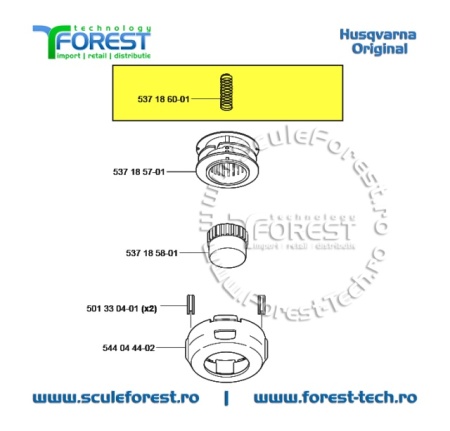 Arc original la cap motocoasa T35 Husqvarna sau P35 Partner - Img 6