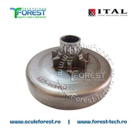 Carcasa ambreiaj compatibila pentru drujba Husqvarna 340, 345, 350, 445, 445e, 450 cu pinion fix si rulment pas .325" - Img 2