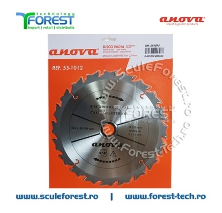 Disc (cutit) motocoasa VIDIA Anova, arbusti 255mm 20 dinti profil curb anti-recul | SculeForest - Img 6