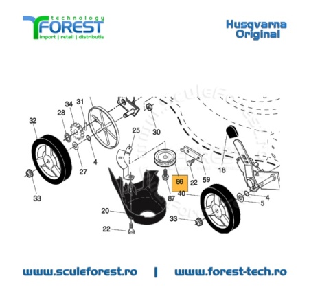 Fulie curea transmisie propulsie Husqvarna LC356V, LC353AWD - Img 8