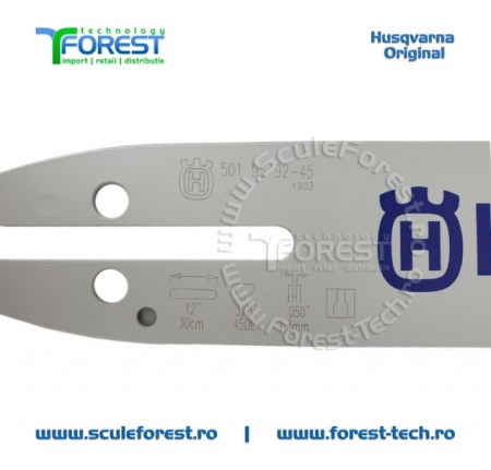Lama drujba Husqvarna 12"(30cm) pas 3/8 canal 1.3mm - Img 3