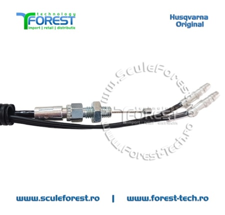 Maner acceleratie complet original cu cabluri pentru motocoasa Husqvarna 333R MarkII - Img 6