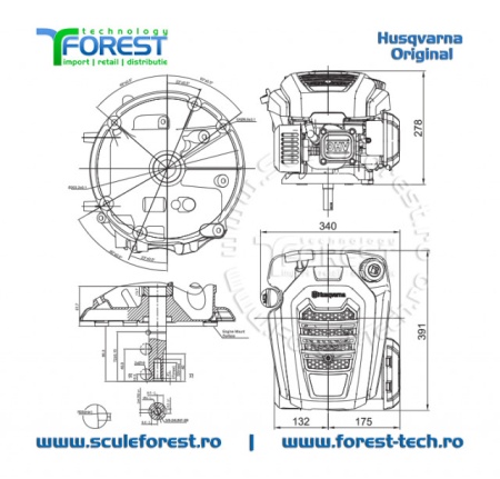 Motor complet masina tuns gazon Husqvarna LC 151, Husqvarna LC 151S - Img 7
