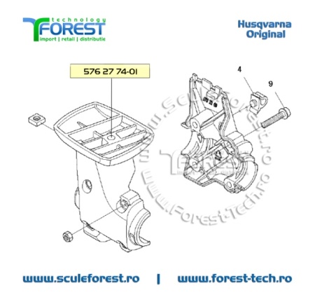 Suport prindere maner original partea dreapta pentru motocoasa Husqvarna 135R - Img 8