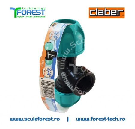 Teu Claber Ø3/4" cu mufa filetata F de Ø3/4" - Img 7