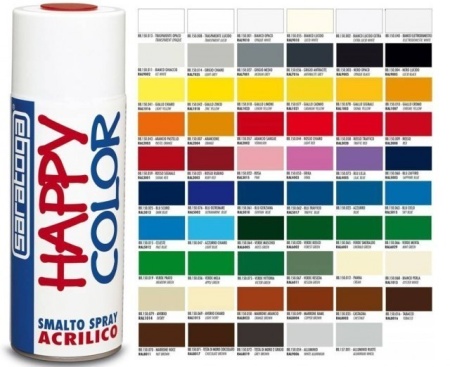Vopsea spray "HAPPY COLOR" acrilic ALUMINIU RAL 9006 - 400ml - Img 2