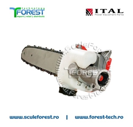 Angrenaj unghiular (reductor) cu sina de 12"(30cm) pentru motocoasa cu tub de 26mm - Img 4