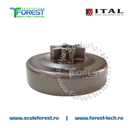 Carcasa ambreiaj compatibila pentru drujba Husqvarna 120Mark II, 235, 235e, 236, 236 II, 240, 240e, Jonsered CS2234, CS2238, Partner 351, 352, 371, 372 cu pinion fix si rulment pas .3/8" - Img 5
