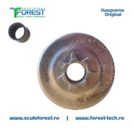 Carcasa ambreiaj originala pentru drujba Husqvarna 435, 435e, 440, 440e cu pinion fix si rulment pas .325" - Img 2