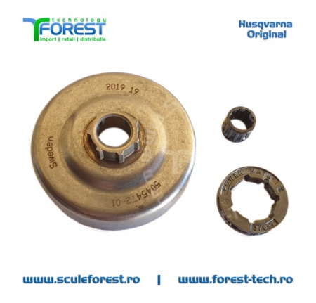 Carcasa ambreiaj originala pentru drujba Husqvarna 570, 575XP, 576XP cu sproket si rulment pas .3/8" - Img 4