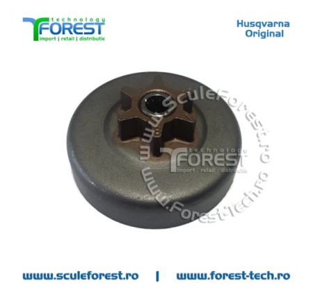 Carcasa ambreiaj originala pentru drujba Partner P740, P842 cu pinion fix si rulment pas .3/8" - Img 3