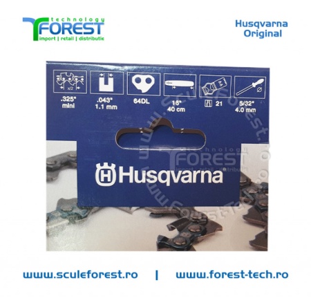 Lant drujba Husqvarna X-CUT 16"(40cm), 32 dinti, pas .325", canal 1.1mm SP21G - Img 5