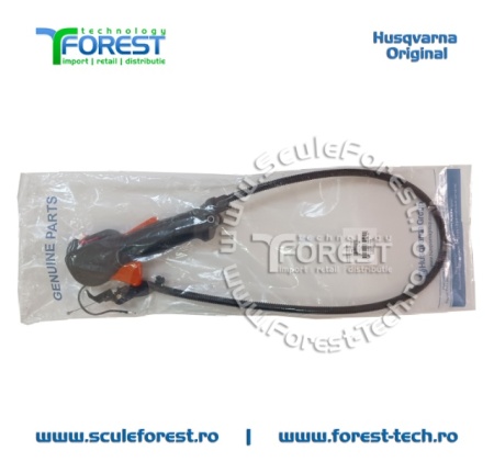 Maner acceleratie complet original cu cabluri pentru motocoasa Husqvarna 545RX - Img 8