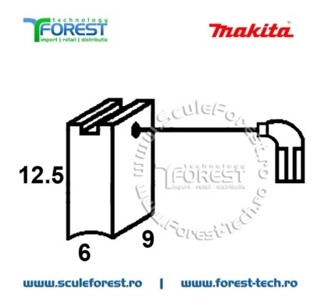 Perii colectoare (carbune) originale Makita CB459 - Img 4