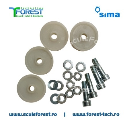 Roti culisare platan mobil masa taiere Sima Dakar - set 6 buc. - Img 2