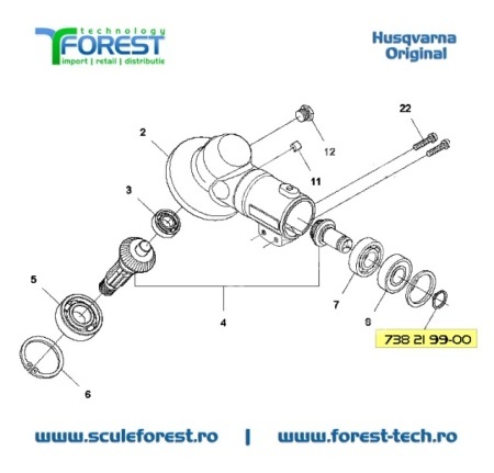 Siguranta mica originala la angrenaj unghiular motocoasa Husqvarna 135R, 235R, 333R, 535RX - Img 3
