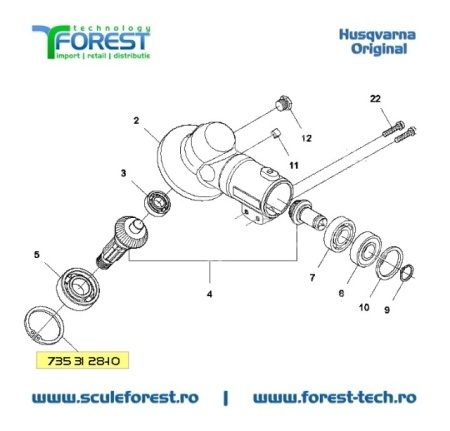 Siguranta originala la angrenaj unghiular motocoasa Husqvarna 135R, 235R, 333R, 535RX - Img 3