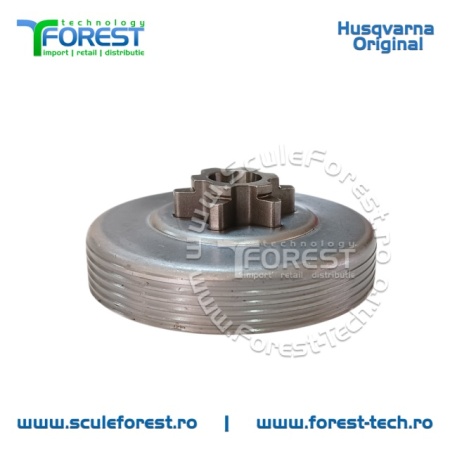 Carcasa ambreiaj originala pentru drujba Partner P340S, P350S, P360S cu pinion fix pas .3/8" - Img 5
