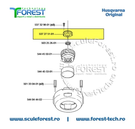 Carcasa rulment originala la cap motocoasa T35X, T45X sau T55X Husqvarna - Img 7