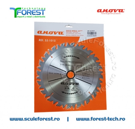 Disc (cutit) motocoasa VIDIA Anova, arbusti 255mm 20 dinti profil drept anti-recul | SculeForest - Img 2