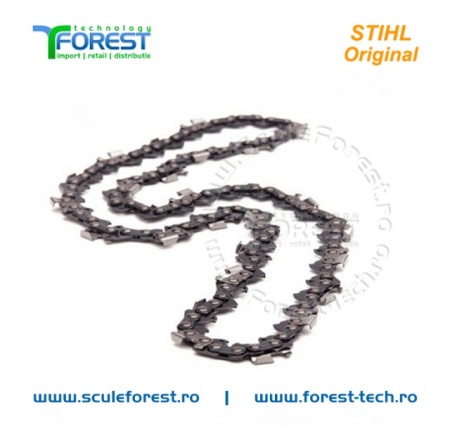 Lant drujba Stihl 35cm, 25 dinti (50 eclise), pas 3/8, canal 1.3mm (colt drept) - 3616 000 0050 - Img 3