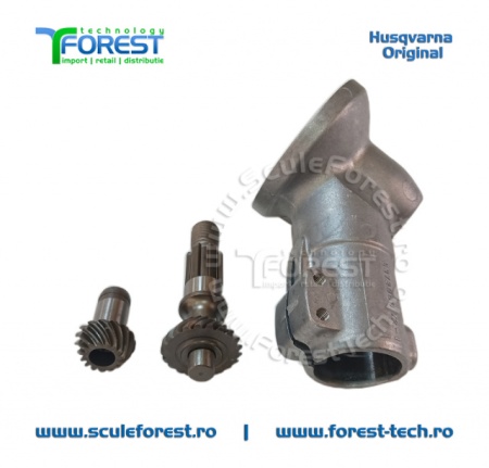 Set original pinioane angrenaj unghiular (reductor) motocoasa Husqvarna 135R, 333R, 535RX - Img 5