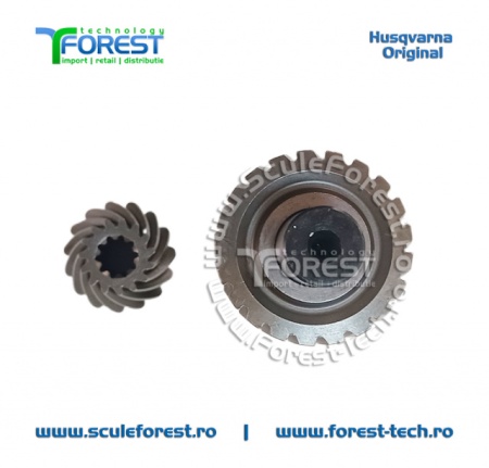 Set original pinioane angrenaj unghiular (reductor) motocoasa Husqvarna 343R, 345RX, 545RX, 545RXT - Img 7