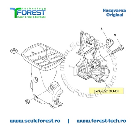 Suport prindere maner original partea stanga pentru motocoasa Husqvarna 135R - Img 7
