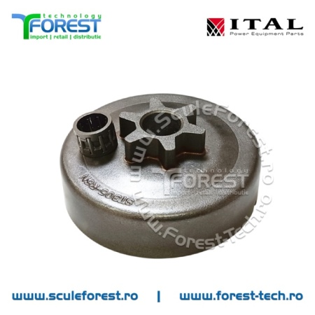 Carcasa ambreiaj compatibila pentru drujba Stihl 017, 018, MS170, MS180, MS230, MS250 cu pinion fix si rulment pas .3/8" - Img 4