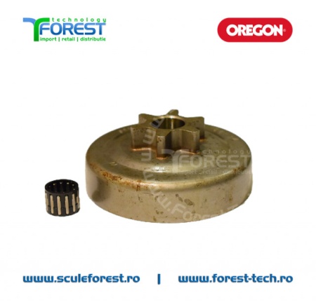 Carcasa ambreiaj Oregon pentru drujba Husqvarna 120MarkII, 236, 240, 240e, Jonsered CS2234, Cs2238, Partner 351, 352, 371, 372 cu pinion fix si rulment pas .3/8" - Img 3