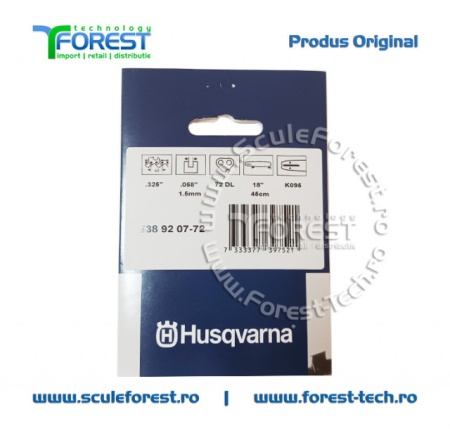 Lama drujba Husqvarna Laminated 18"(45cm) pas 325 canal 1.5mm - Img 7