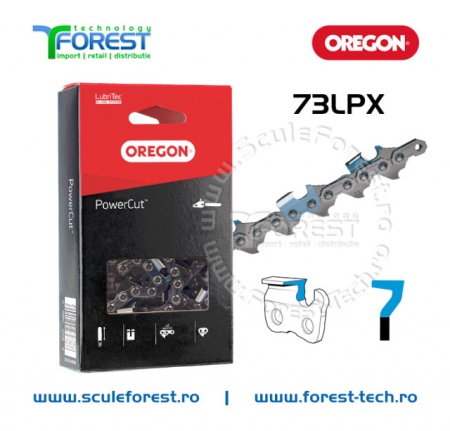 Pachet 5 lanturi drujba Oregon 18"(45cm), 34 dinti, pas 3/8, canal 1.5mm 73LPX - Img 2