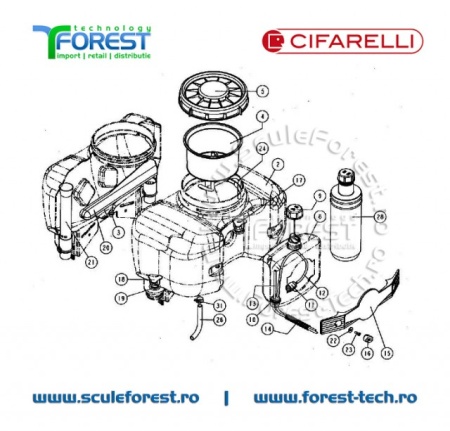 Schema explodata atomizor Cifarelli M3A - Img 3