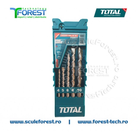Set 5 burghie beton cu coada cilindrica TOTAL | SculeForest.ro - Img 2