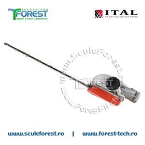 Angrenaj unghiular (reductor) cu sina de 12"(30cm) pentru motocoasa cu tub de 26mm - Img 5