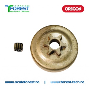 Carcasa ambreiaj Oregon pentru drujba Husqvarna 120MarkII, 236, 240, 240e, Jonsered CS2234, Cs2238, Partner 351, 352, 371, 372 cu pinion fix si rulment pas .3/8" - Img 4